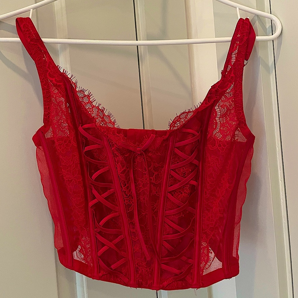 Victoria’s Secret Unlined Lace-Up Corset Top BNWT